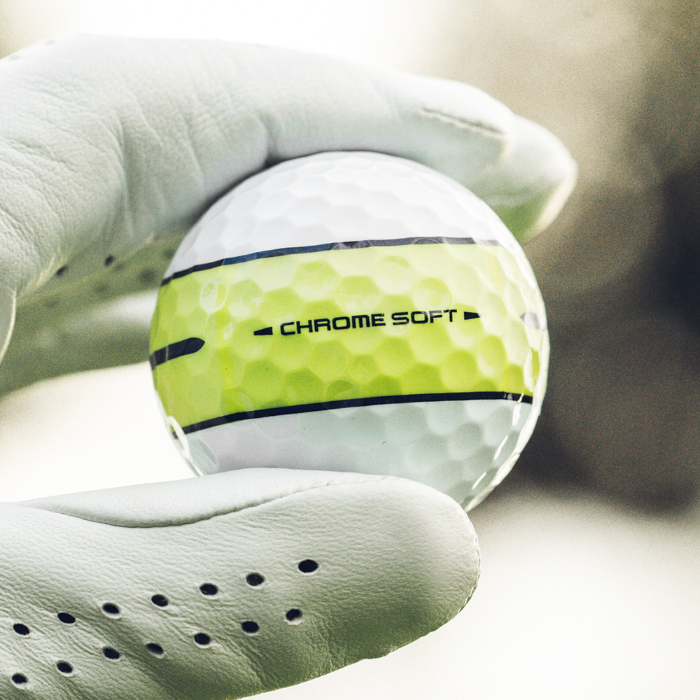 Chrome Soft 360 Yellow Stripe Golf Balls