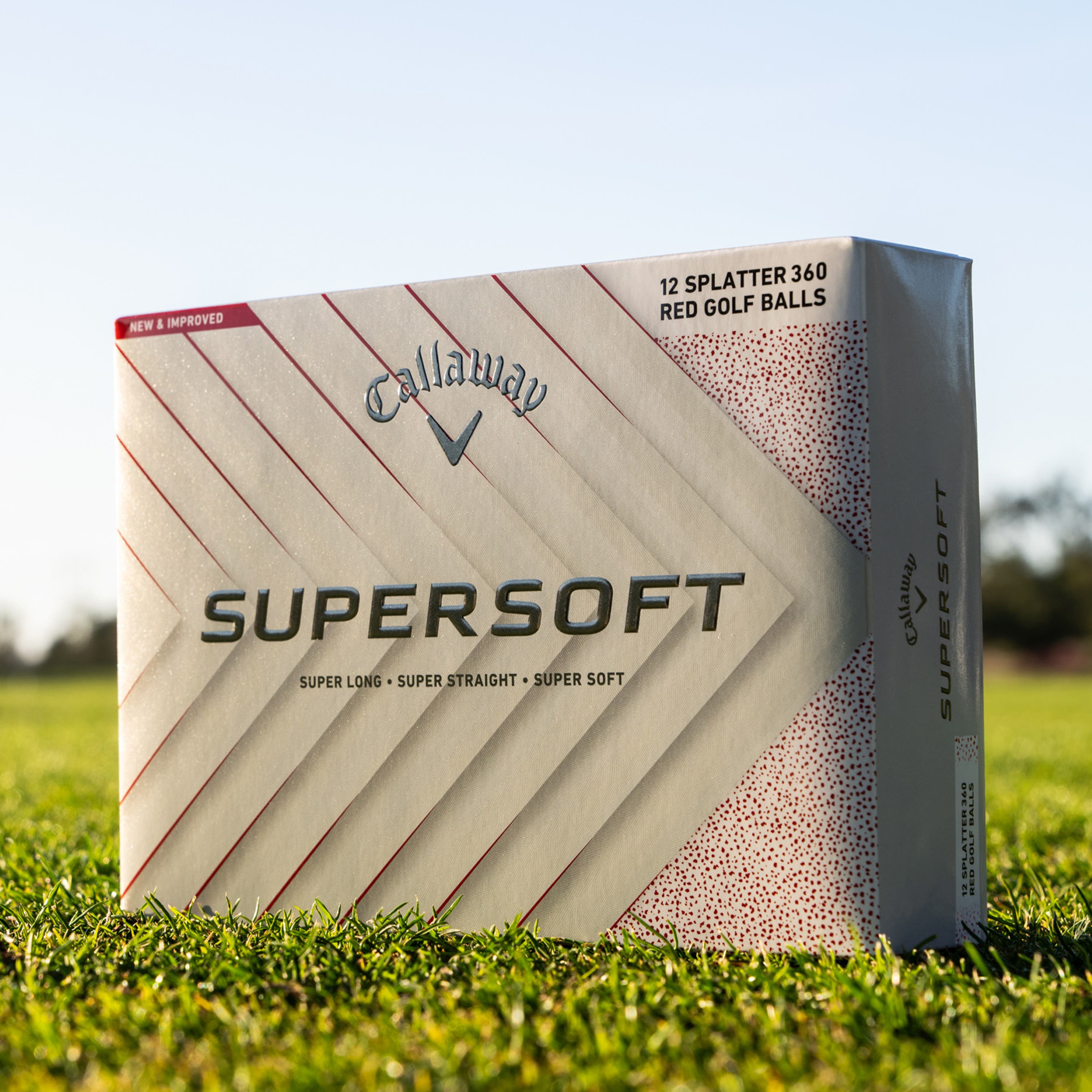 Callaway Supersoft 2025 360 Splatter Golf Balls - Red Callaway Supersoft 2025 360 Splatter Golf Balls - Red
