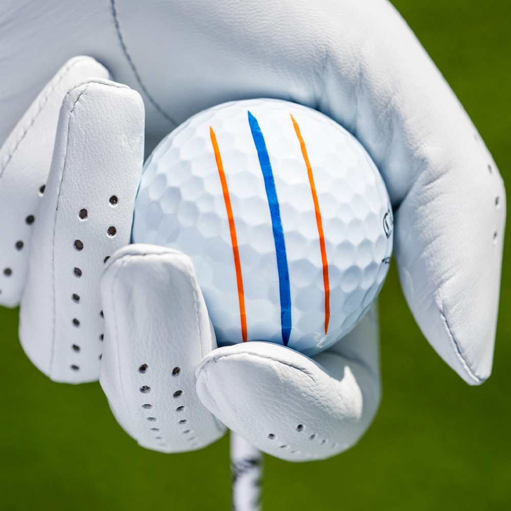 Chrome Tour Orange and Blue Triple Track Golf Balls