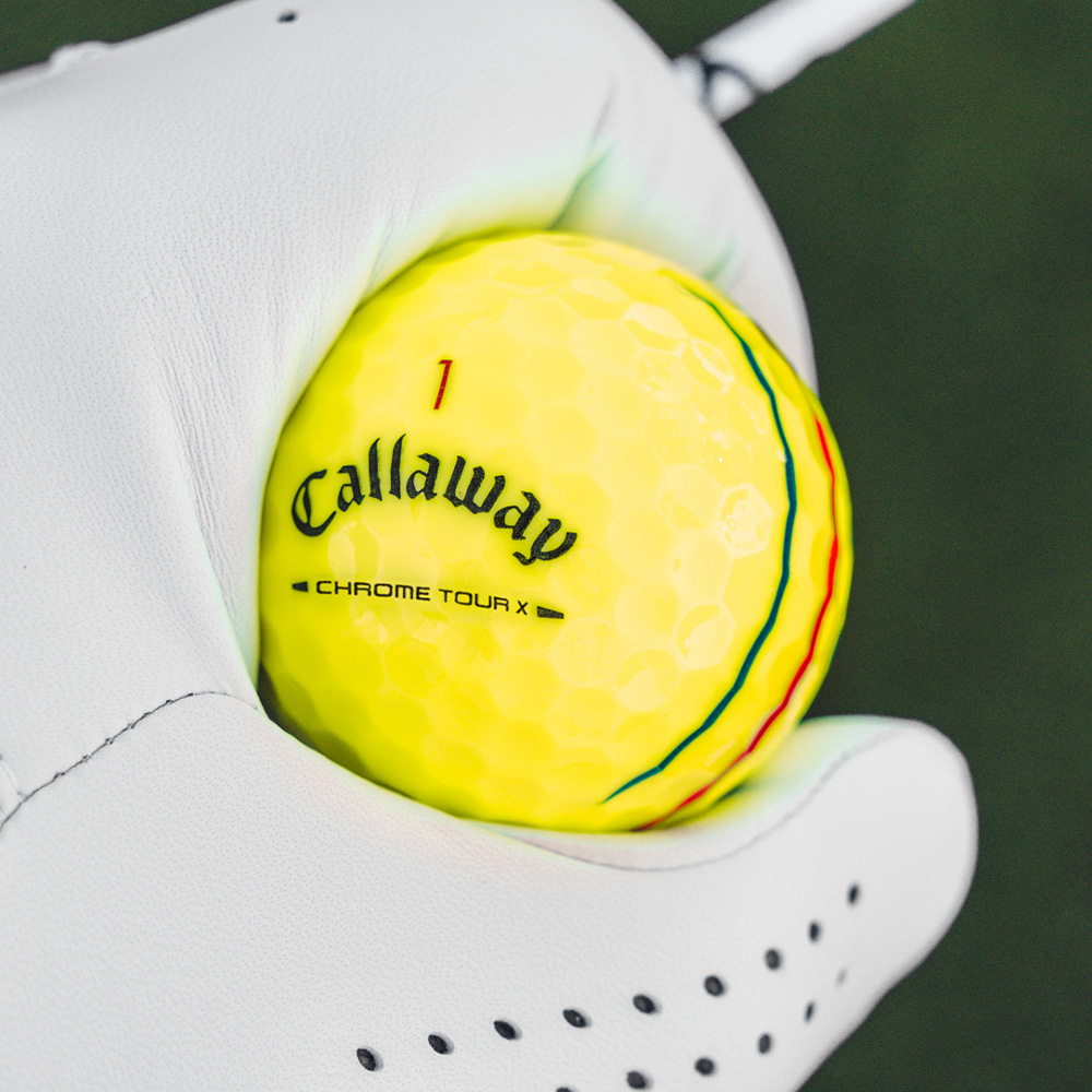 Chrome Tour X Triple Track Yellow Golf Balls