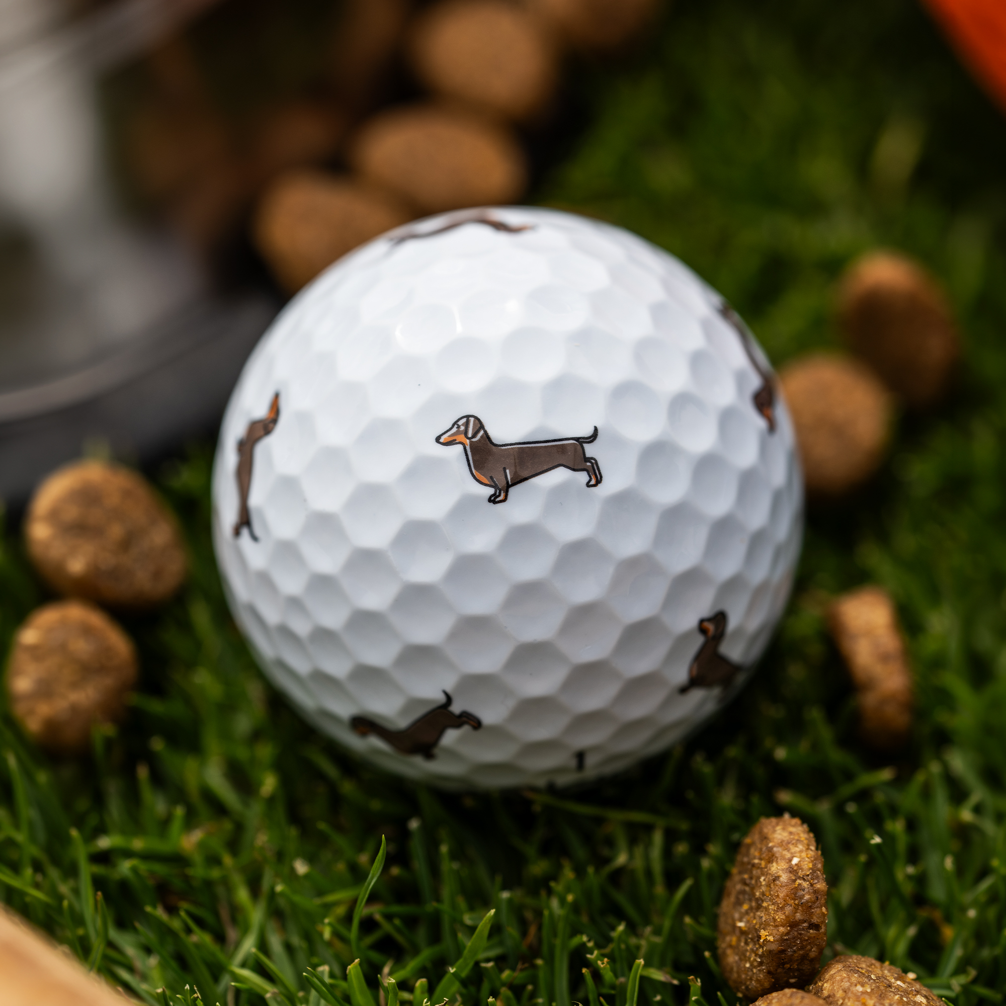 Chrome Tour Dachshund Dog Golf Balls