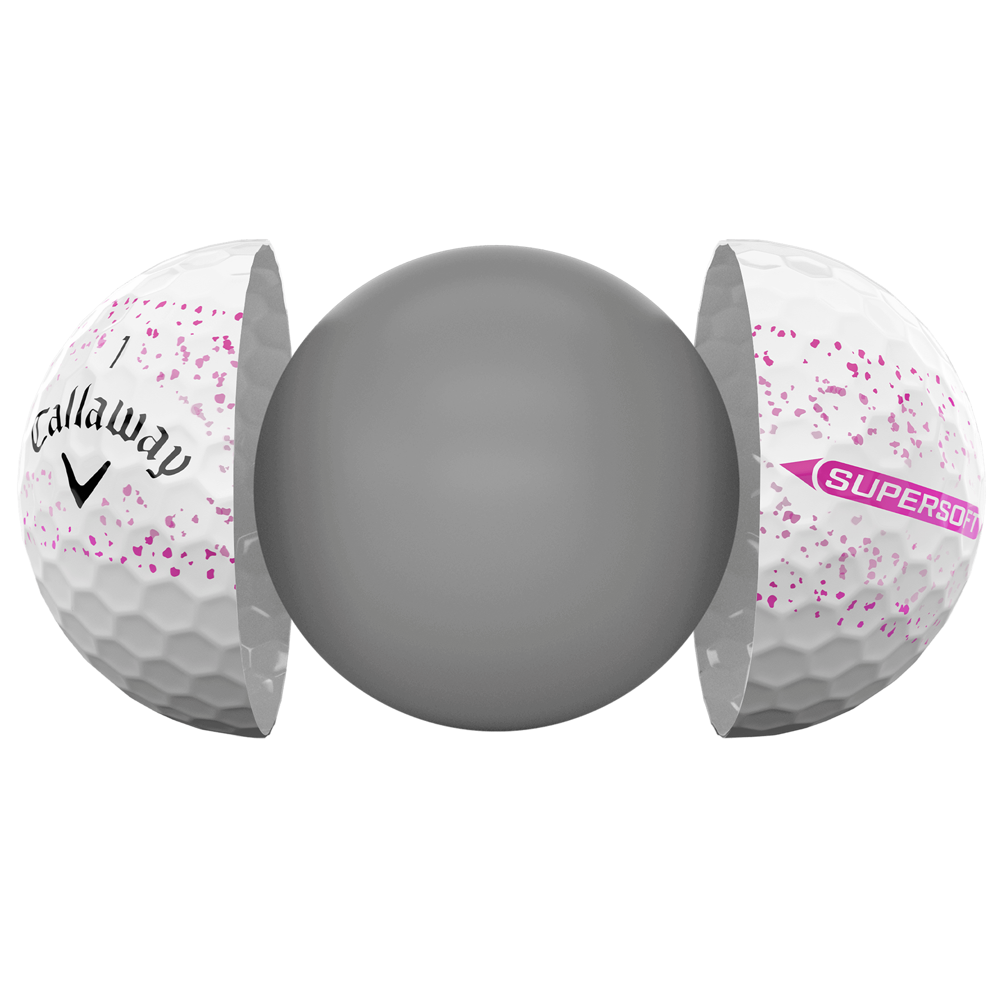 Supersoft Splatter 360 Pink Golf Balls