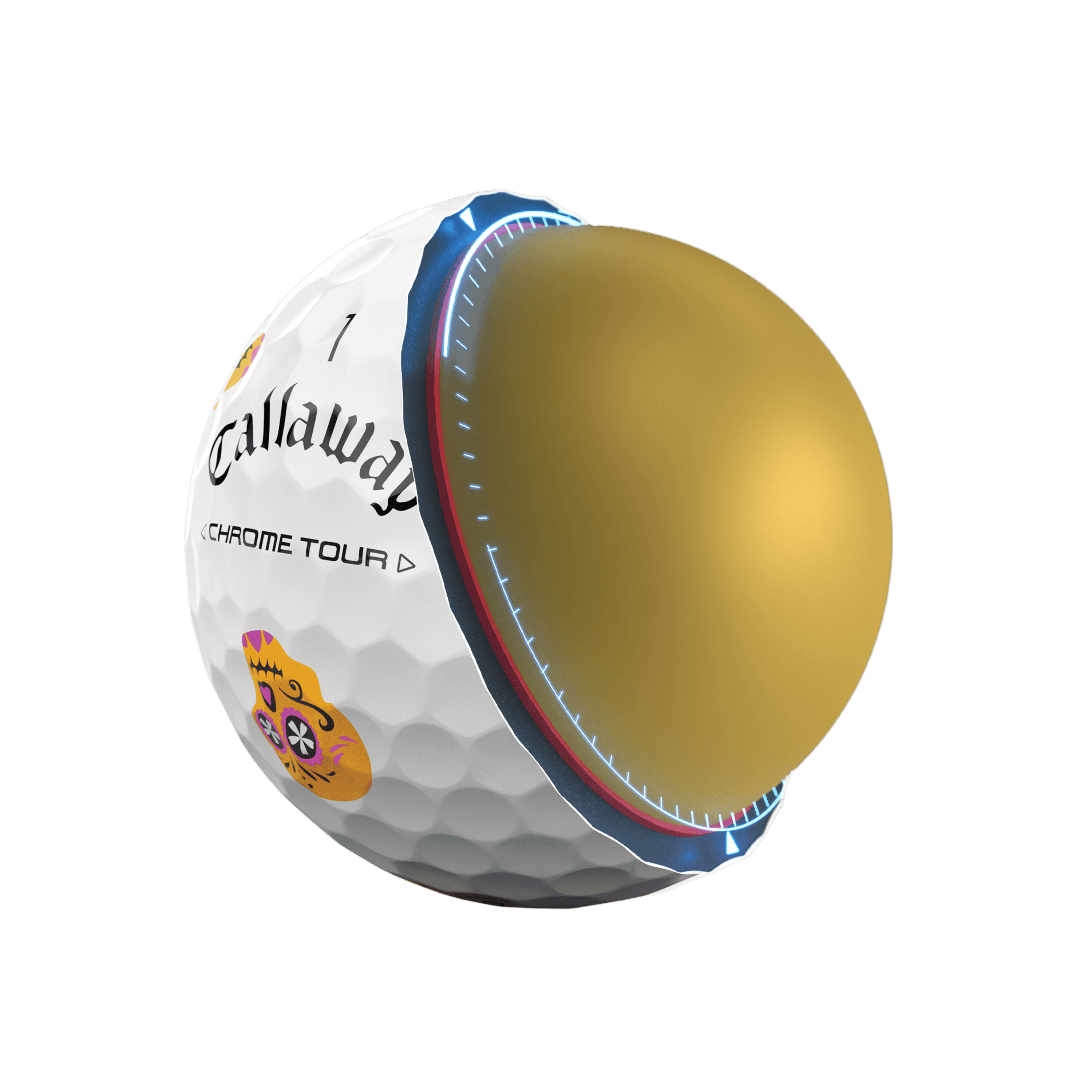 Chrome Tour Día de los Muertos golf ball