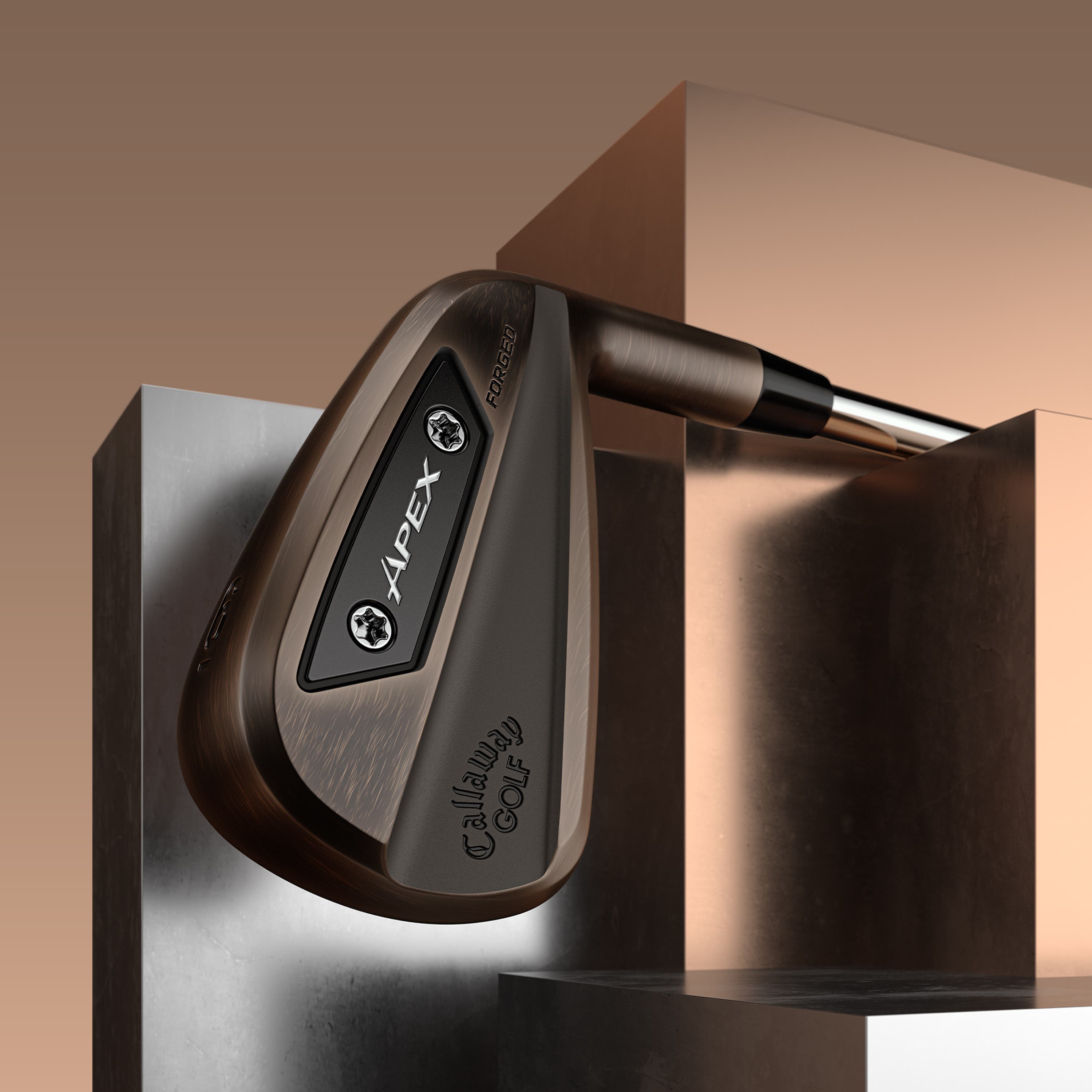 View: Apex Brushed Copper Irons