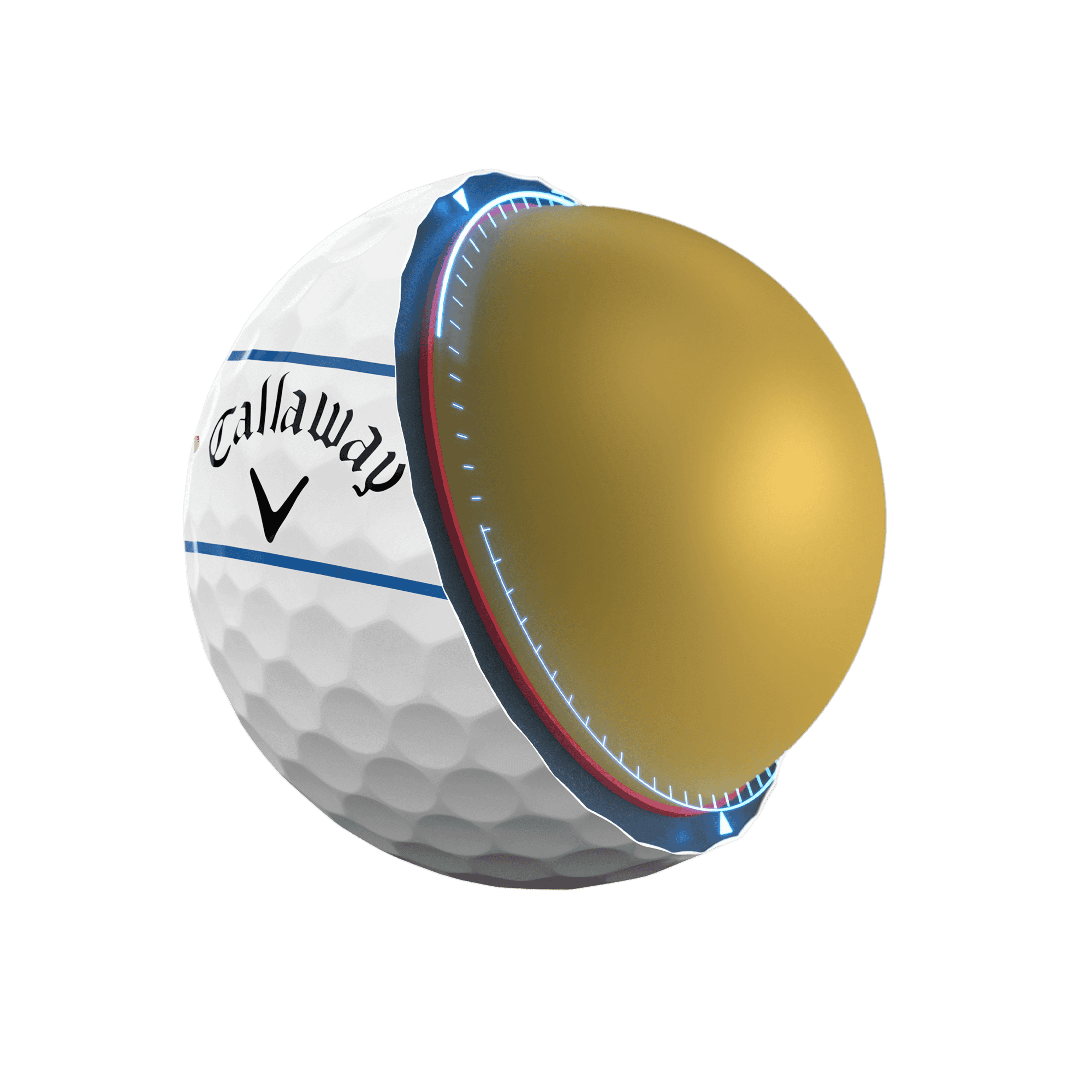 Chrome Tour Triple Track White golf ball features and benefits