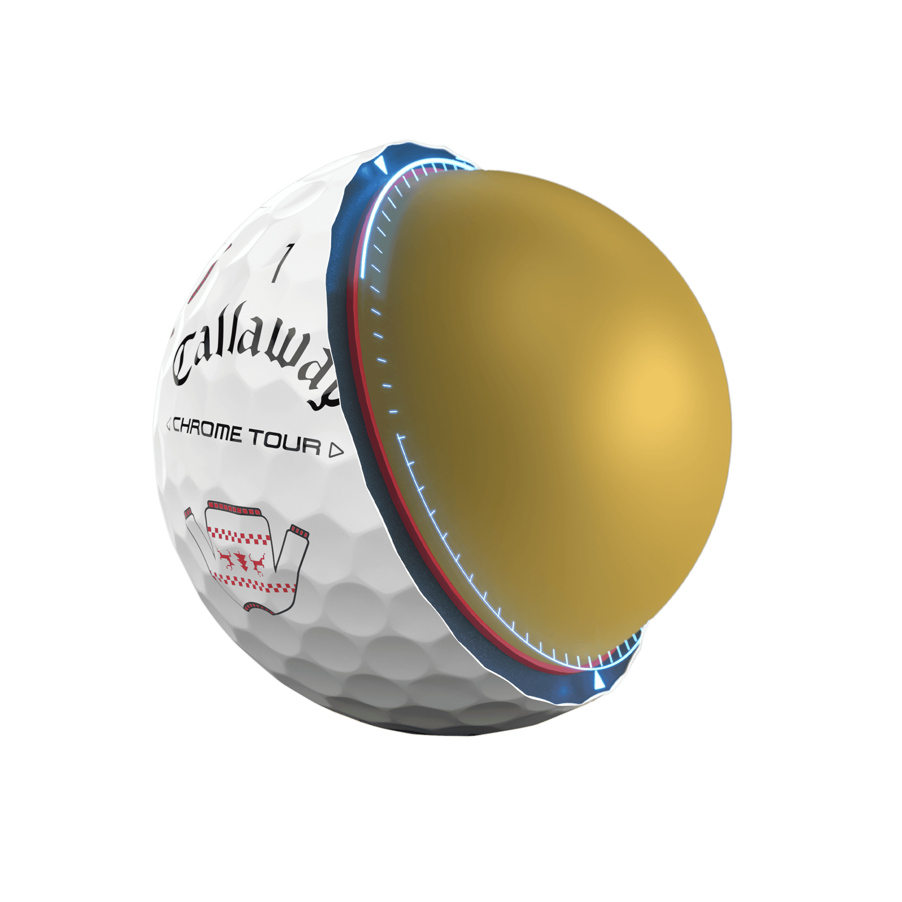 Chrome Tour Ugly Sweater Golf Balls technology