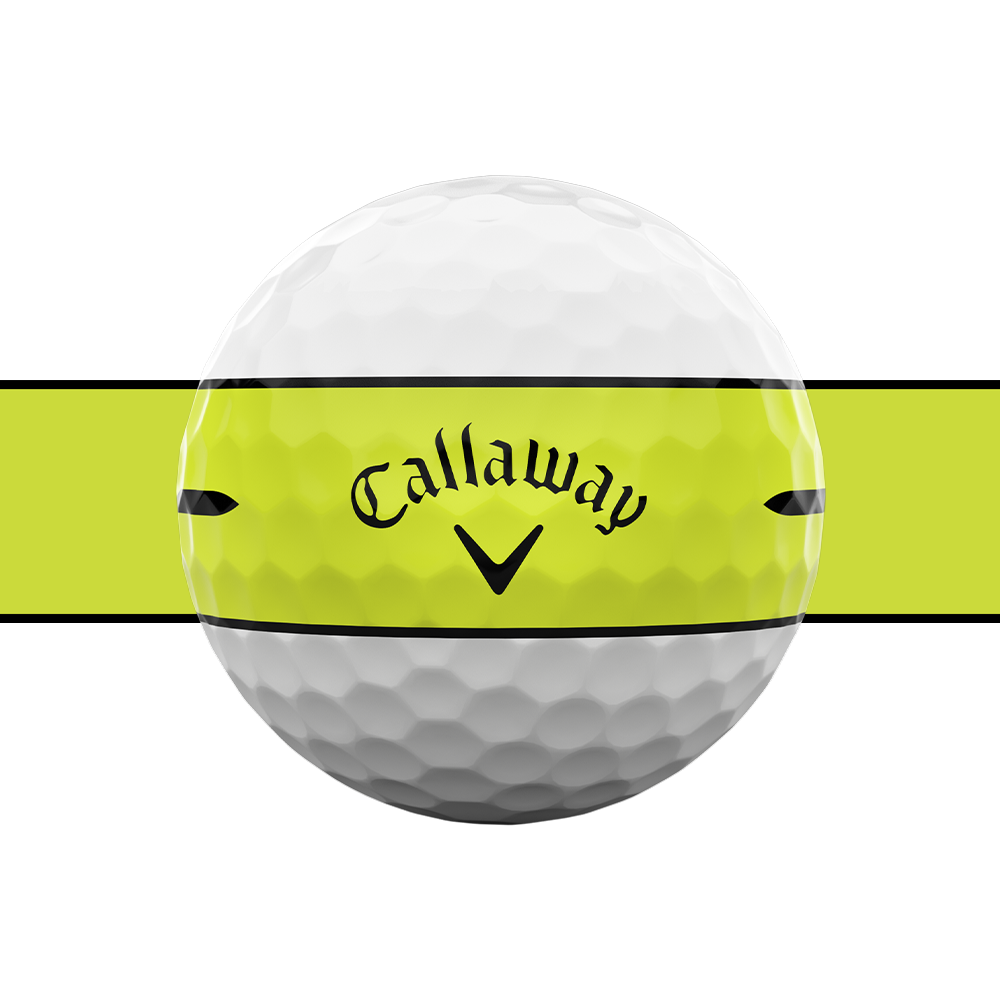 Chrome Tour X 360 Yellow Stripe Golf Balls