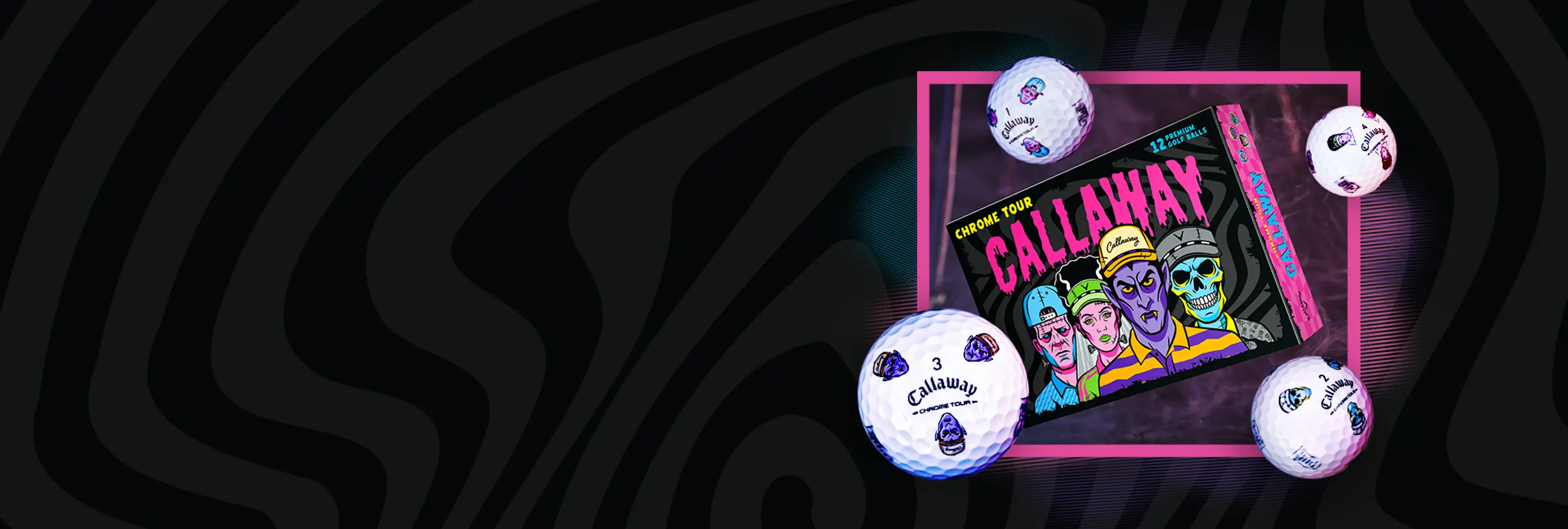Chrome Tour Halloween Golf Balls