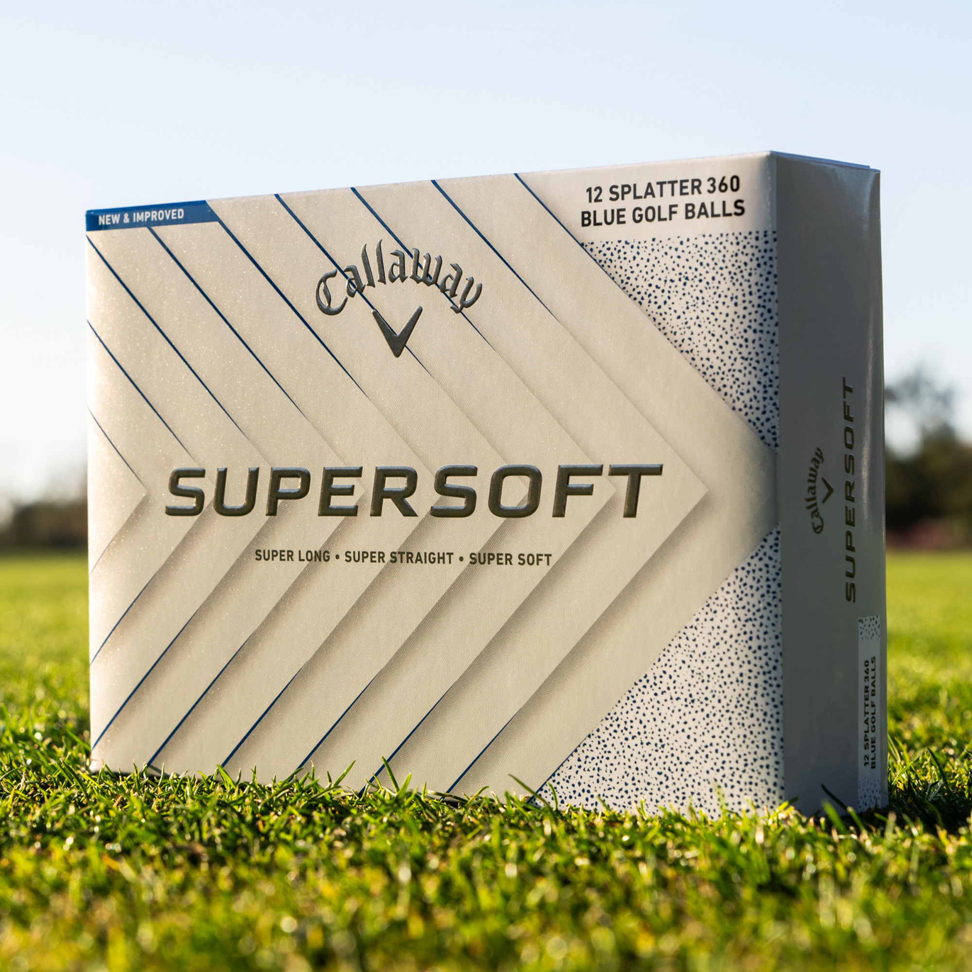 Supersoft Splatter 360 Blue Golf Balls