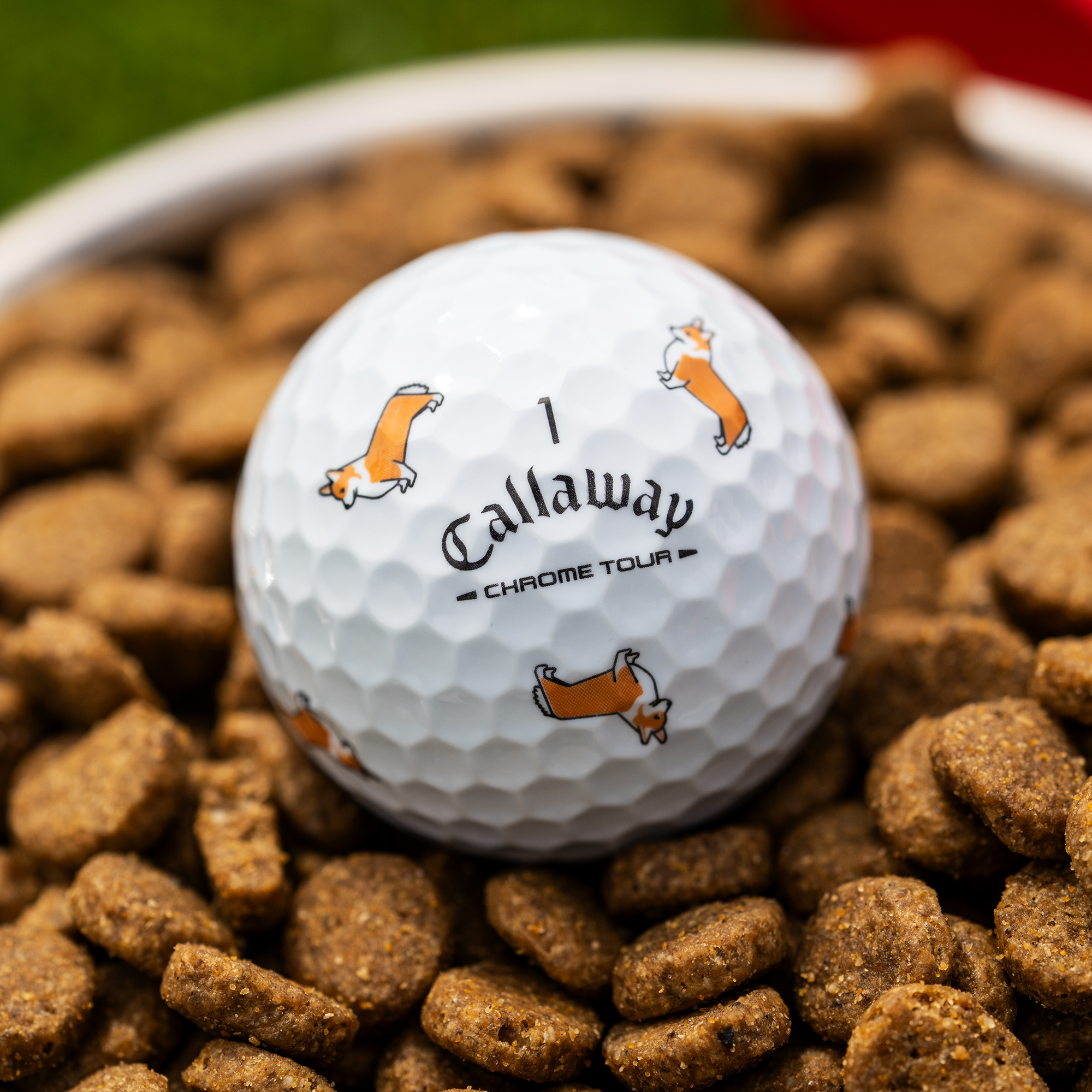 Chrome Tour Corgi Dog Golf Balls