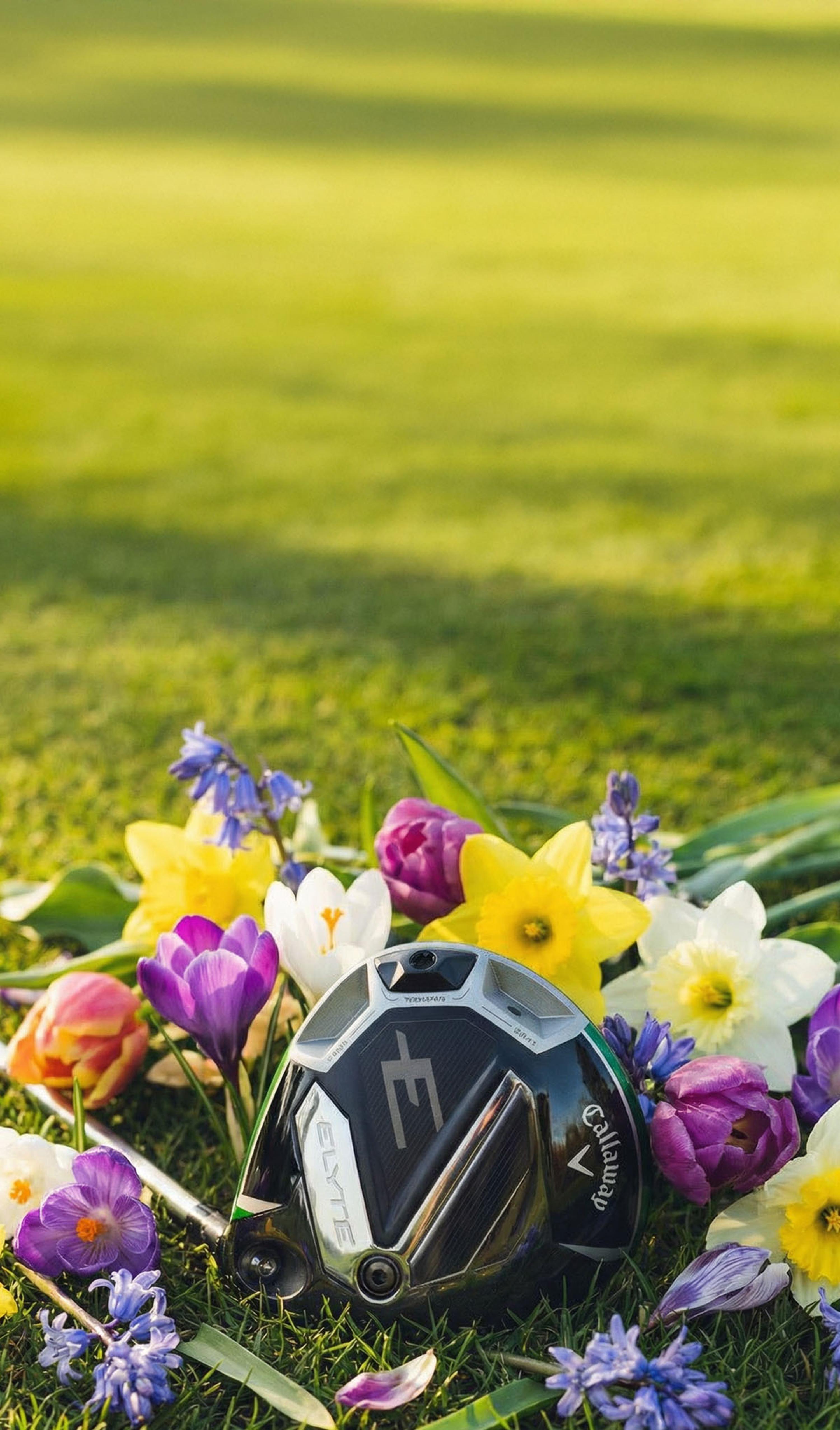 elyte club with flowers on turf