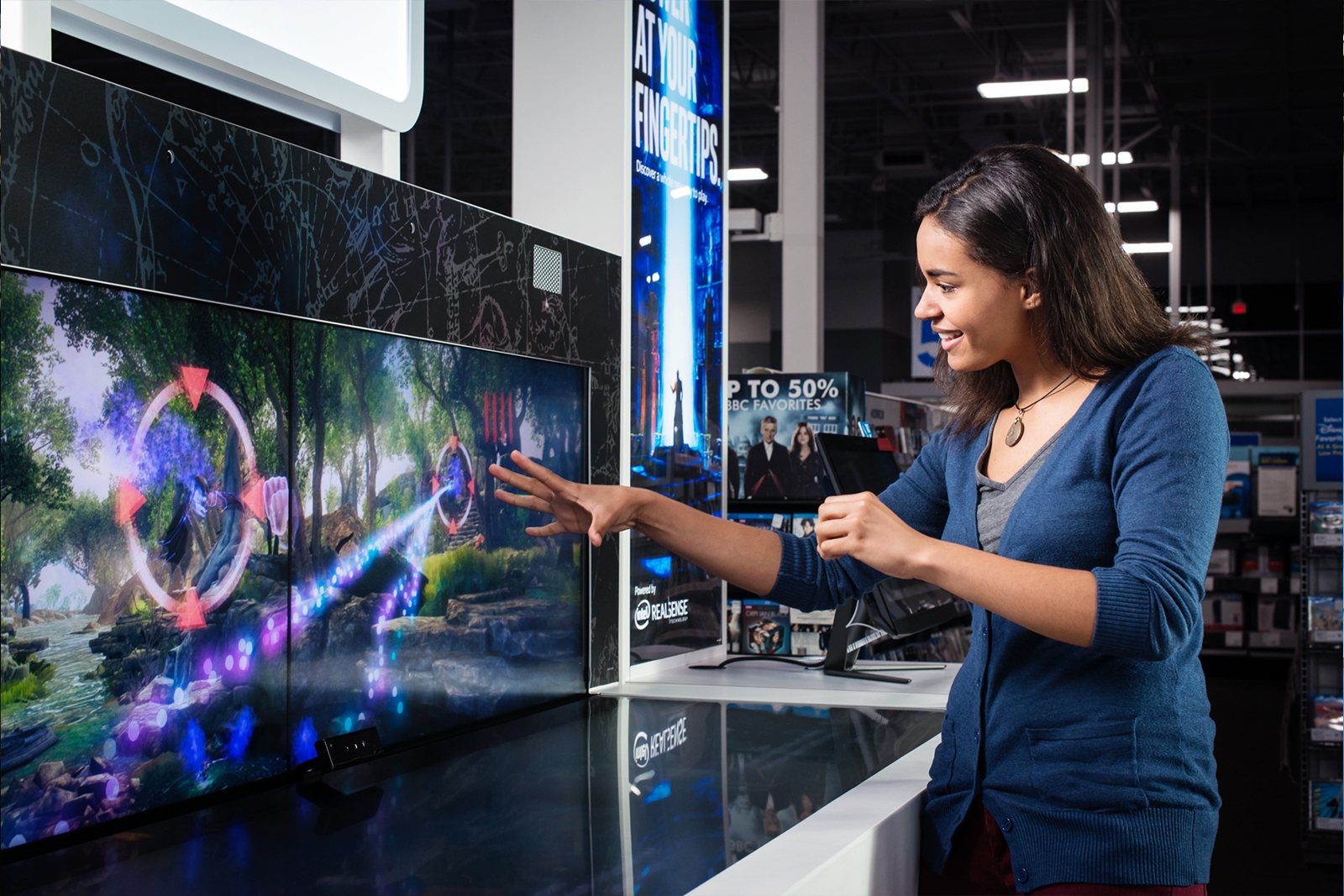 Pop-up immersive displays to foster brand recognition