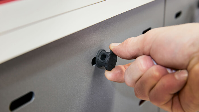 A picture of durable TwistGrip mounting clips.