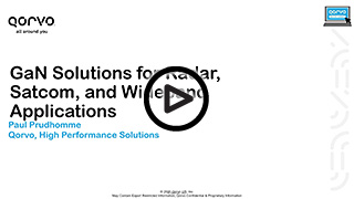 Qorvo Online Design Summit: GaN Solutions for Radar, Satcom, and Wideband Applications