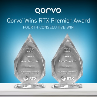 Qorvo Wins RTX Premiere Award
Fourth Consecutive Year