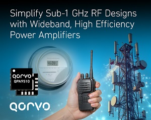 Qorvo推出宽带高效功率放大器QPA9510,助力简化Sub-1GHz射频设计