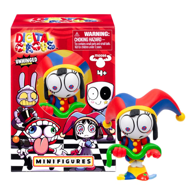 Amazing Digital Circus Collector Mini Figure standing beside its boxed package.