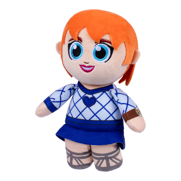 Close up of Nami plush facing slightly to the left.