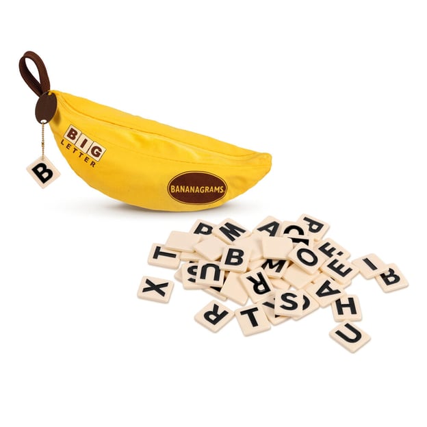 Bananagrams Big Letter game and letter tiles.