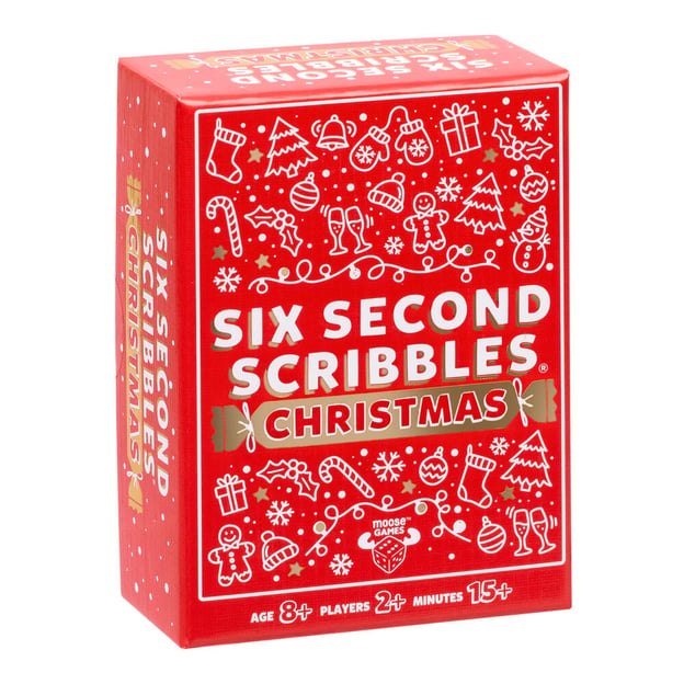 Six Second Scribbles Christmas game box. 