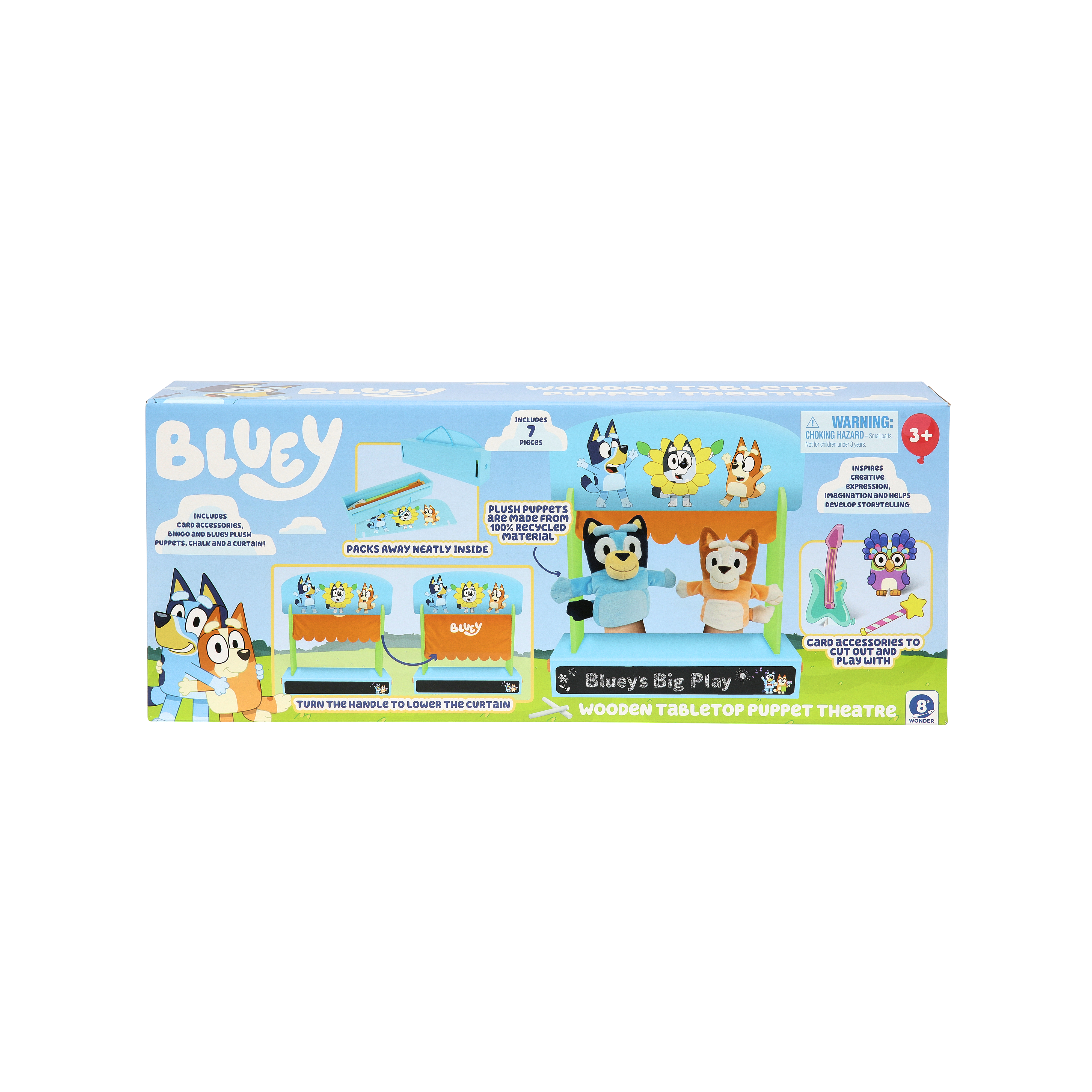 8th Wonder Bluey Wooden Puppet Theater