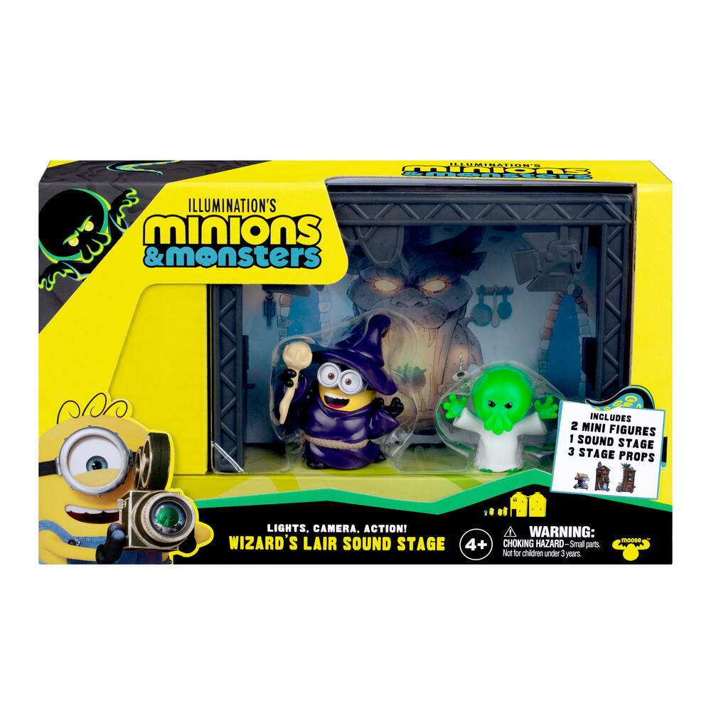 2 Minifiguras y Playset de Plató de Minions & Monsters | Moose Toys