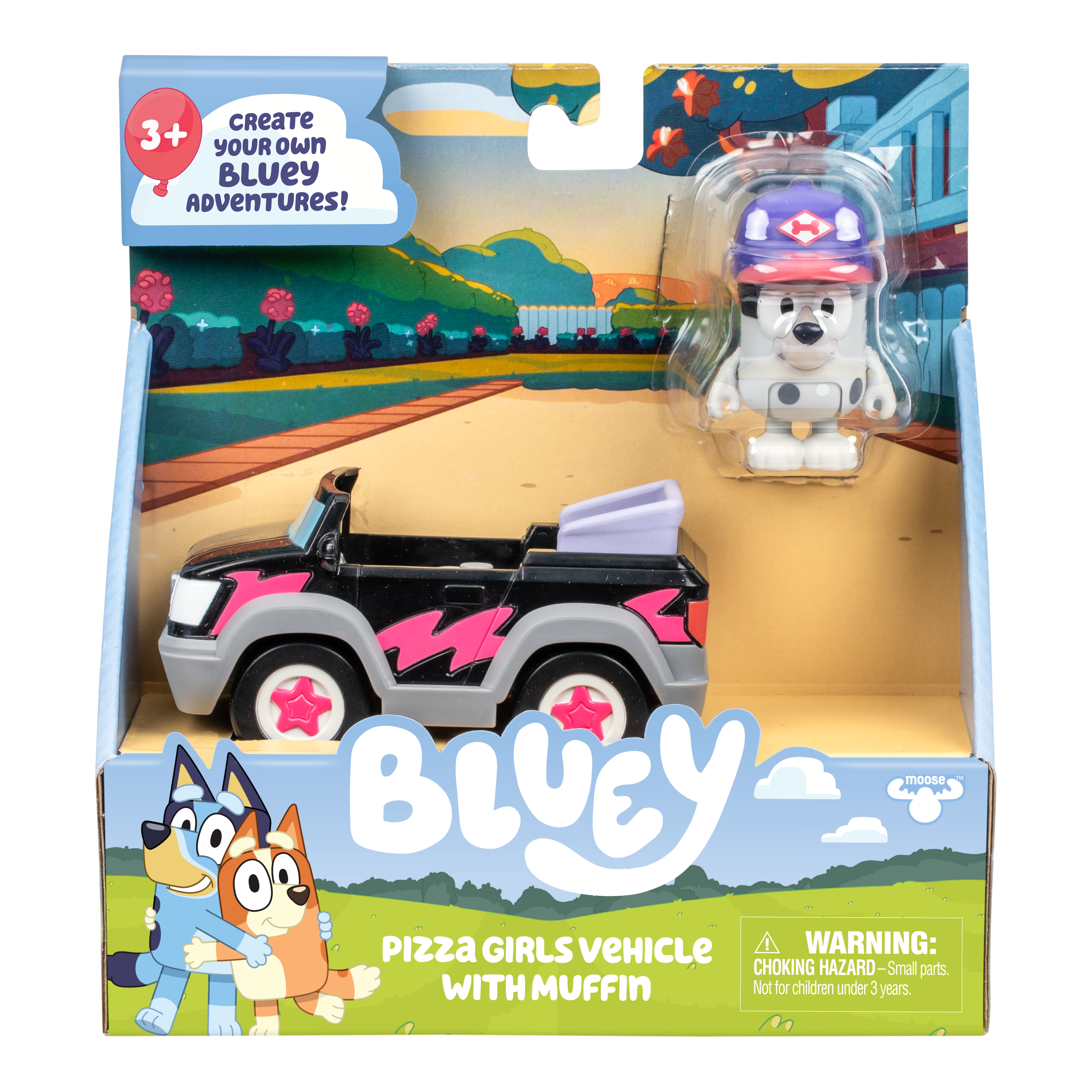 Bluey S13 Basic Vehicle Pizza Girls & Muffin | Moose Toys