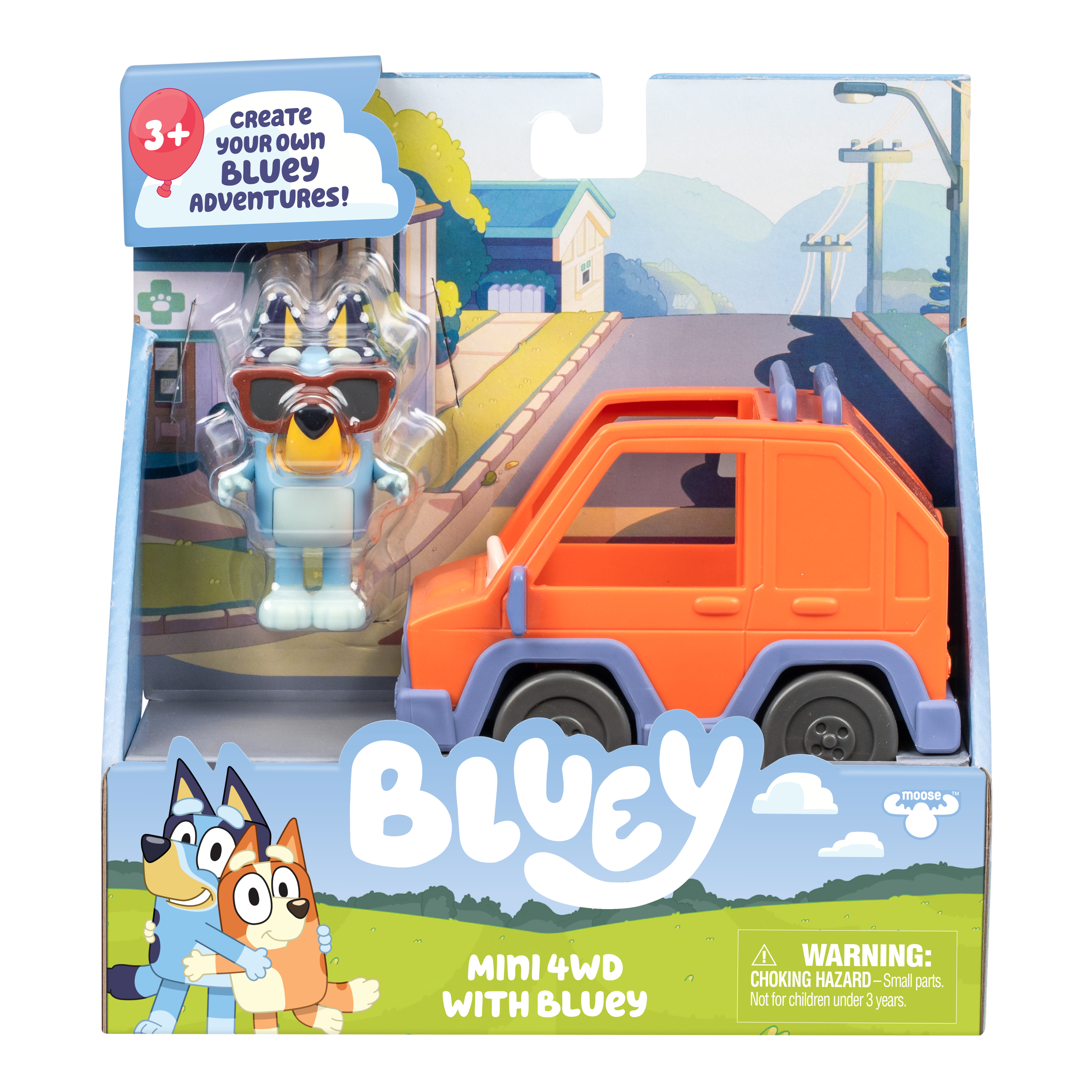 Bluey S13 Basic Vehicle 4WD & Bluey | Moose Toys