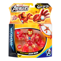 Heroes of Goo Jit Zu Marvel. Infinity Armor Iron Man stretchy toy in packaging. 