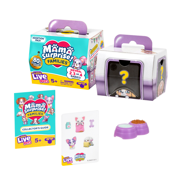 Little Live Pete Mama Surprise Adoption Pack out of packaging. 
