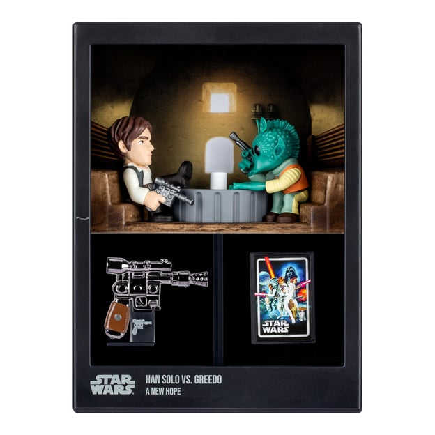 FANDROP Star Wars Figure 2 Pack Han Solo Vs Greedo displayble diorama.