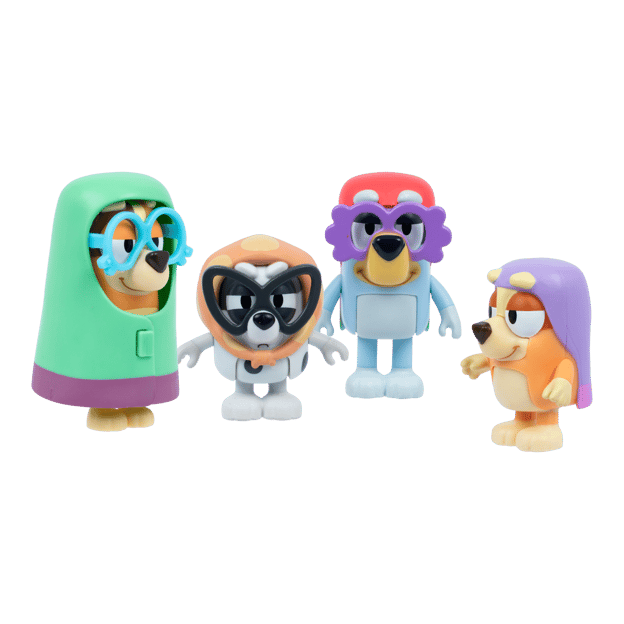 Bluey & Friends Starter Pack Action Figures - Muffin, Grannies, Bingo, Snickers, Mackenzie, Jack
