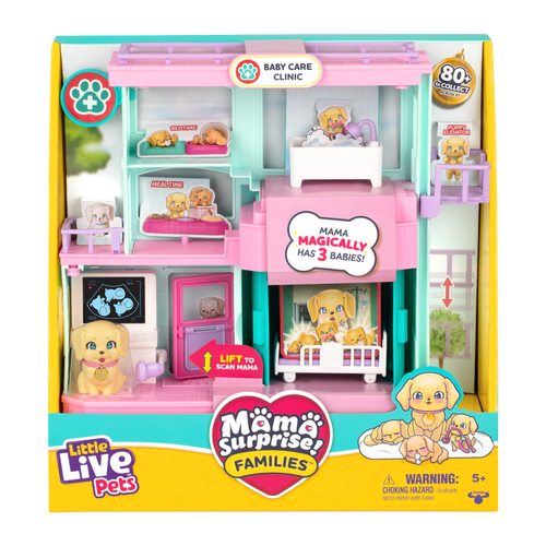 Little Live Pets Mama Surprise Families S1 Baby Care Clinic toy in packaging.