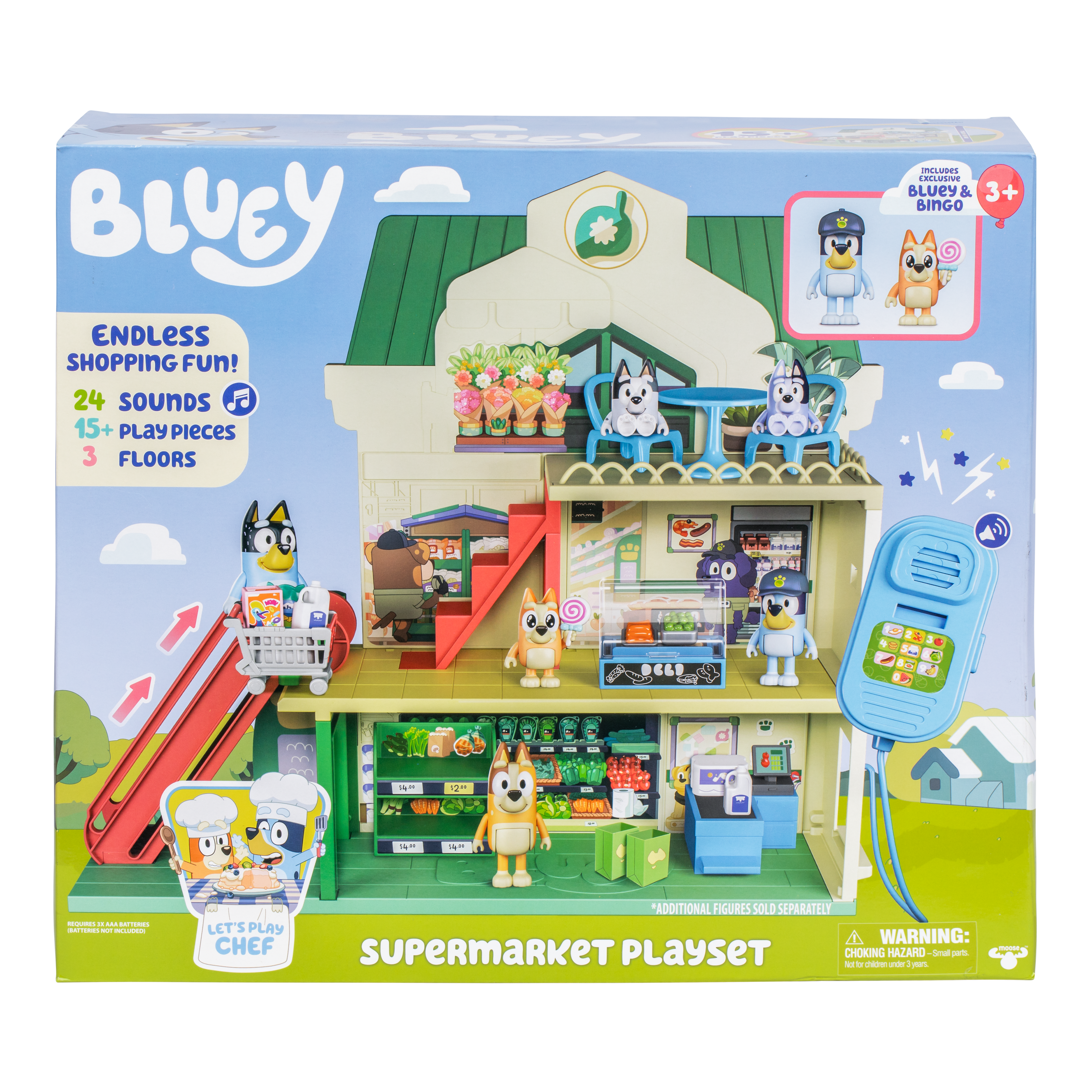 Bluey S13 Lets Play Chef Supermarket Playset