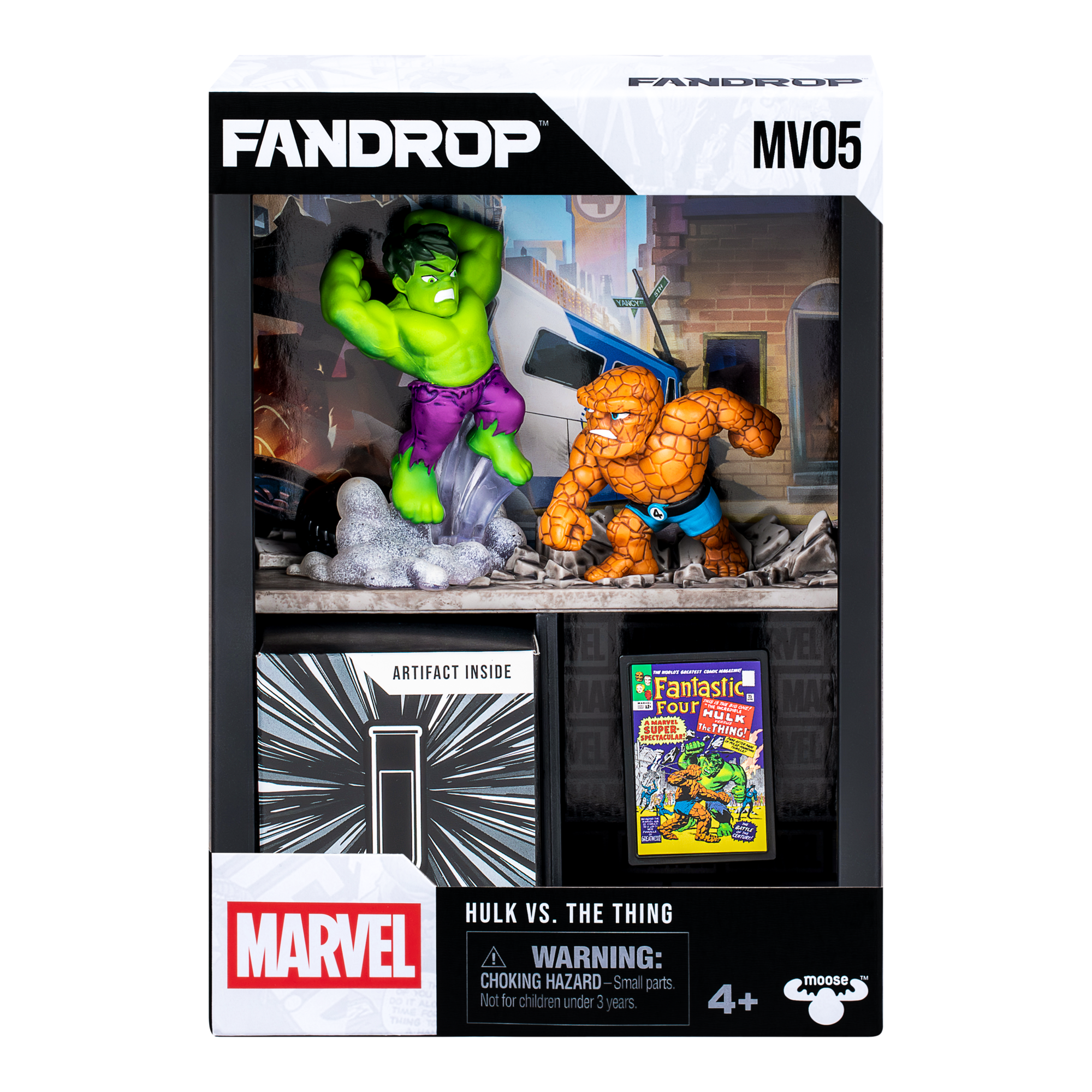 新品未使用 FTC × MARVEL コラボ デッキ シュリンク付き 2012年 FANDROP Marvel W2 Figure 2 Pack Hulk Vs The Thing