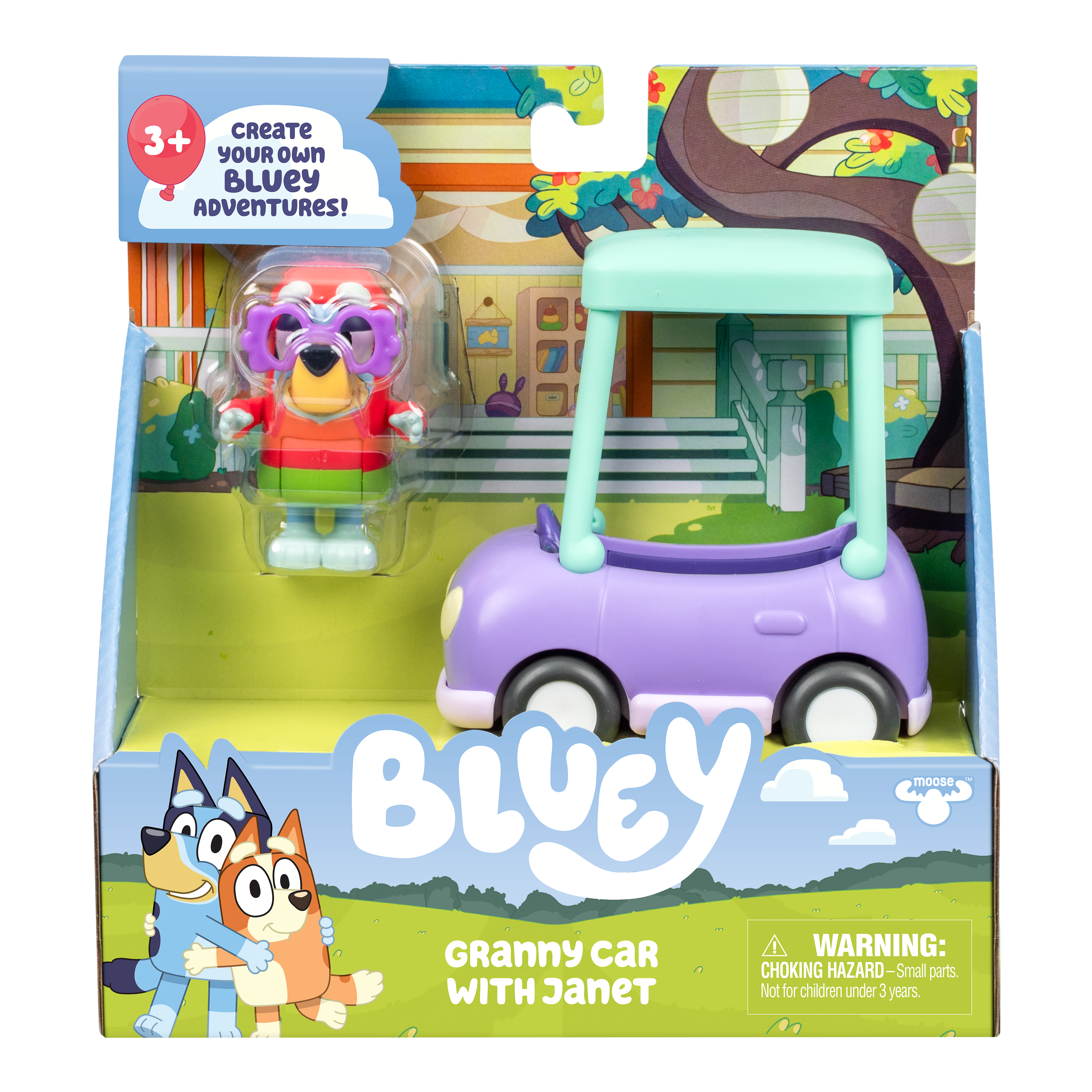 Bluey S13 Basic Vehicle Granny Car & Janet | Moose Toys