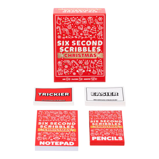 Six Second Scribbles Christmas game and cards. 