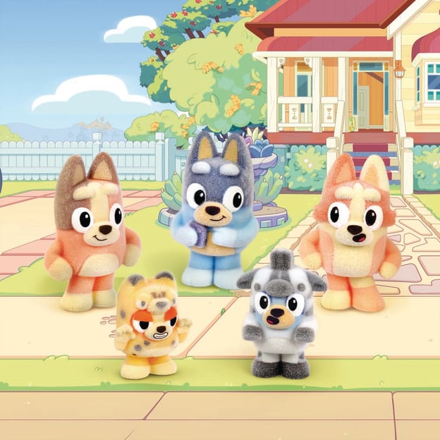 Bluey fuzzies episode pack onesies toy collection. 