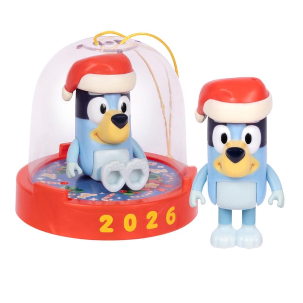 Bluey Christmas globe toy ornament. 