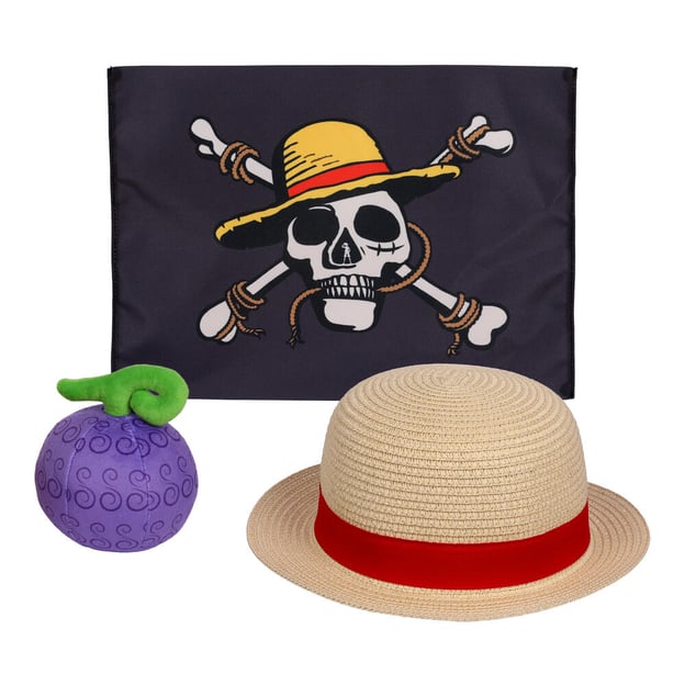 One Piece Luffy's hat and other accessories. 