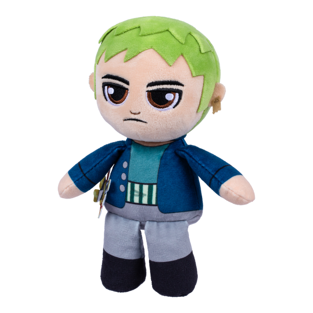 Close up of Zoro plushy. Facing slightly to the left.