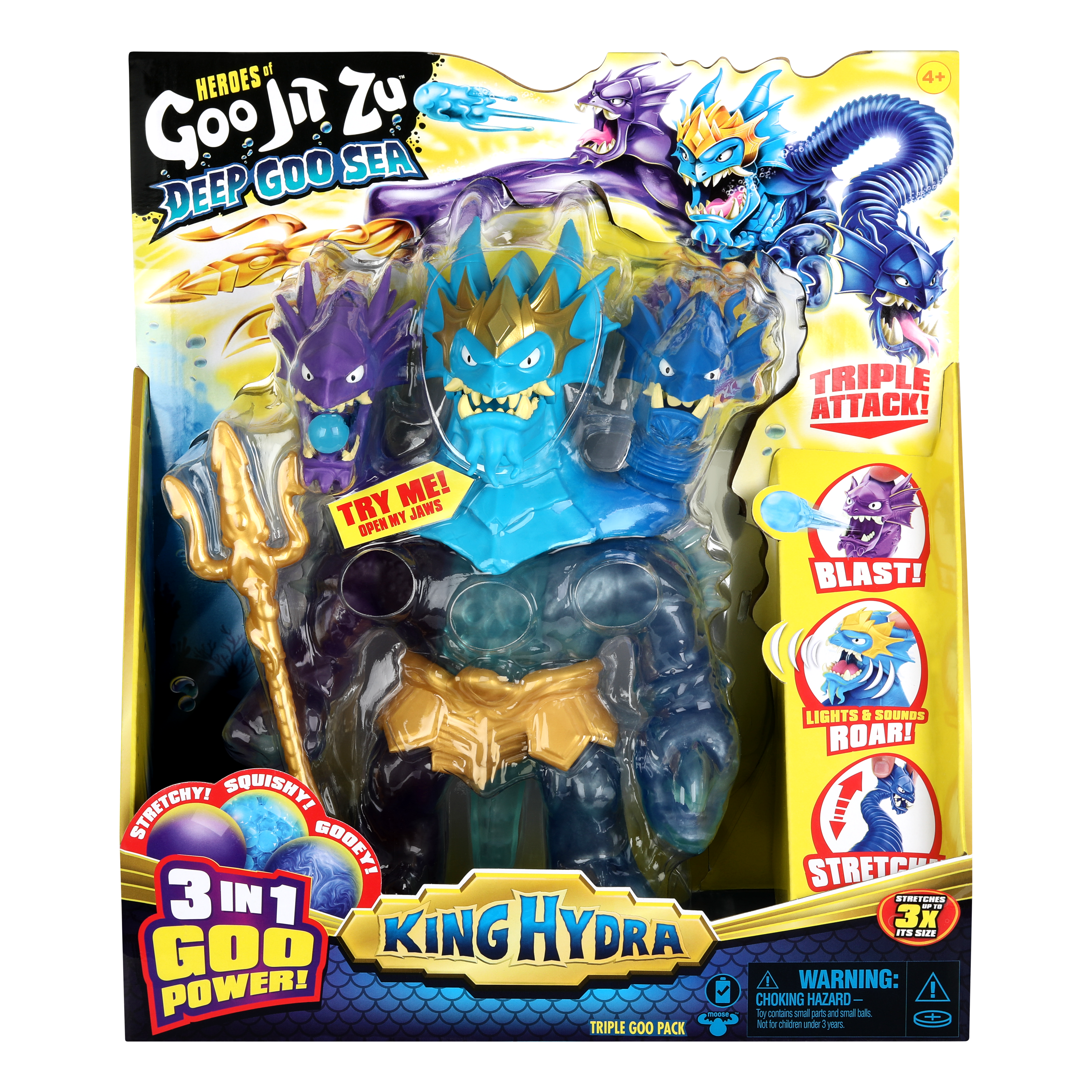 Heroes of Goo Jit Zu Deep Goo Sea S9 Triple Goo Pack King Hydra
