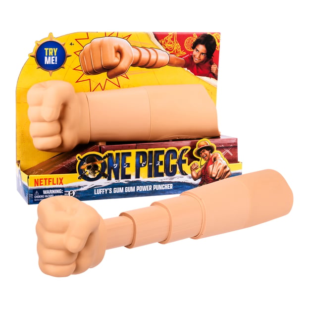 What's in the box for the One Piece Gum Gum Punch Arm.