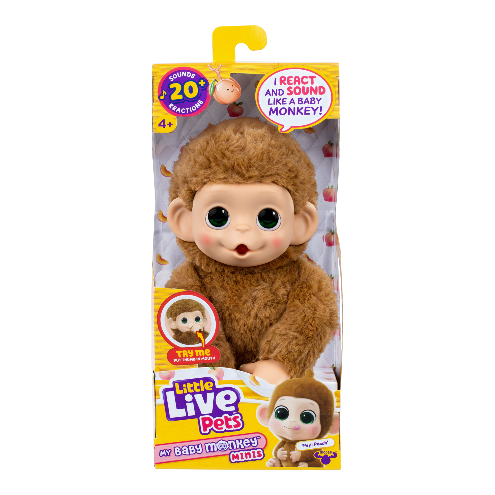 Little Live Pets My Baby S3 Mini Monkey Single Pack Pepi Peach