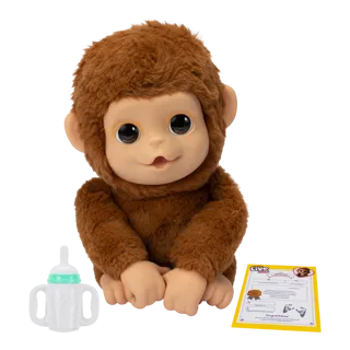 Little Live Pets My Baby Monkey Mango plush with bottle and adoption certificate