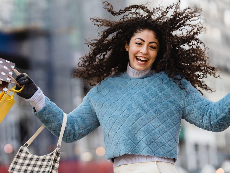 Mujer en compras en inglés