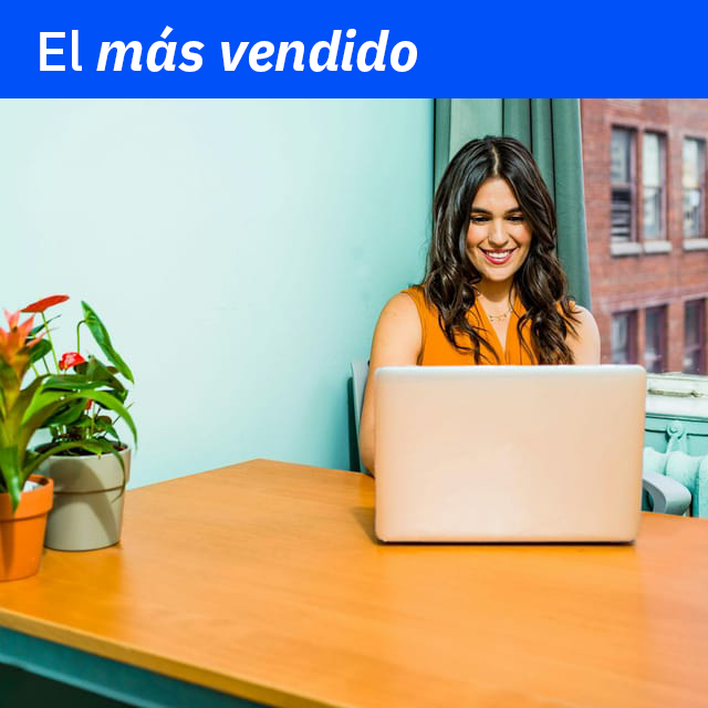 Colorful promotional banner featuring a “BOD Plus” product with Spanish text “Más vendido” and a “NEW” label, for Berlitz United States.