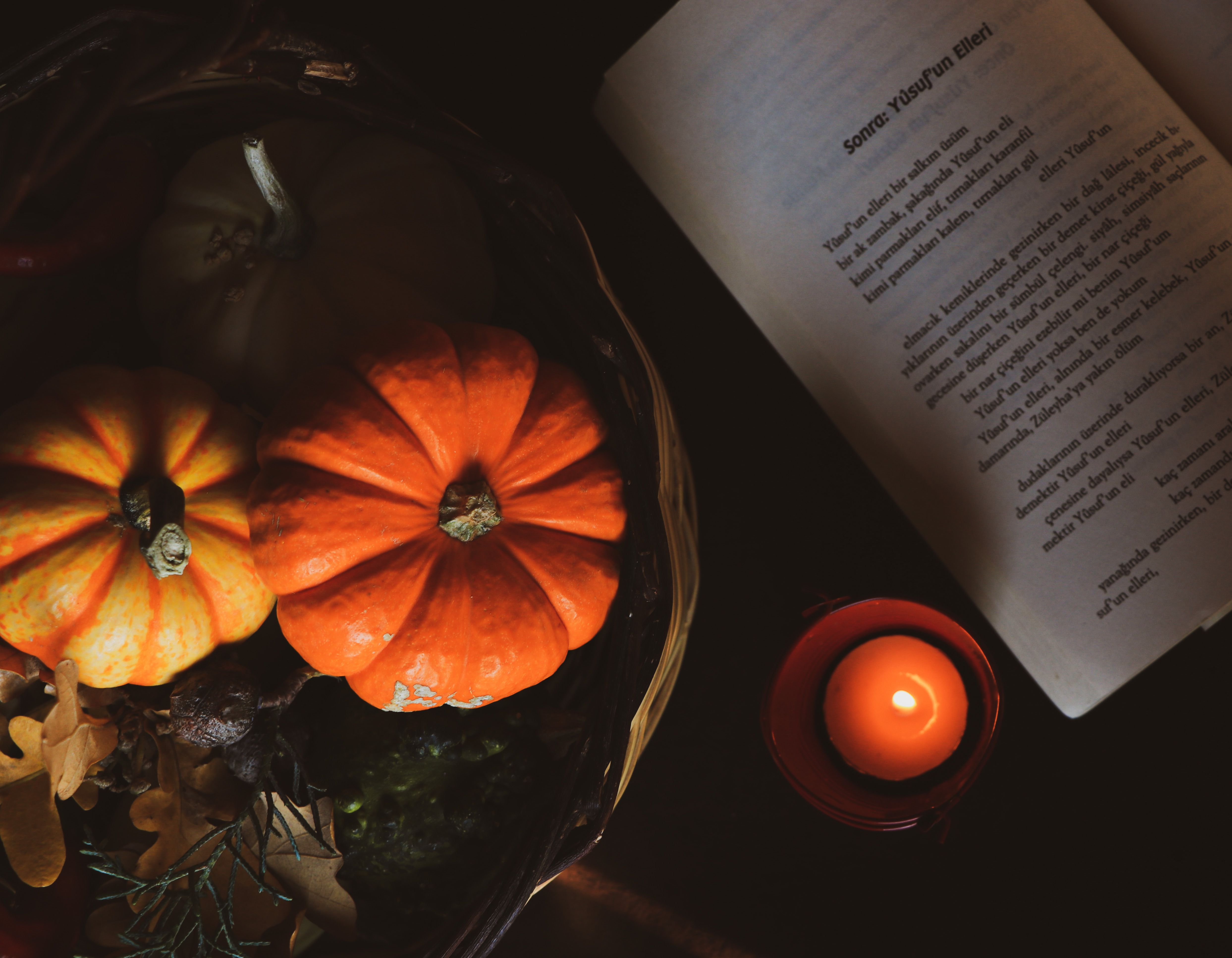Imagen con calabazas con el significado de Samhain.
