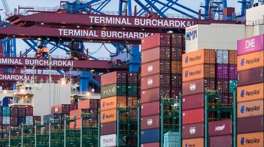 Imagen que representa el comercio internacional actual.