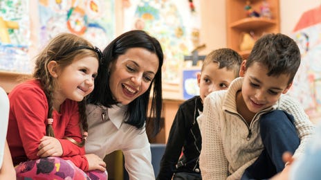 Estudiantes en curso de verano en inglés para niños